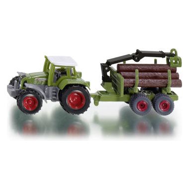 SIKU Tractor Fendt With Forest Trailer