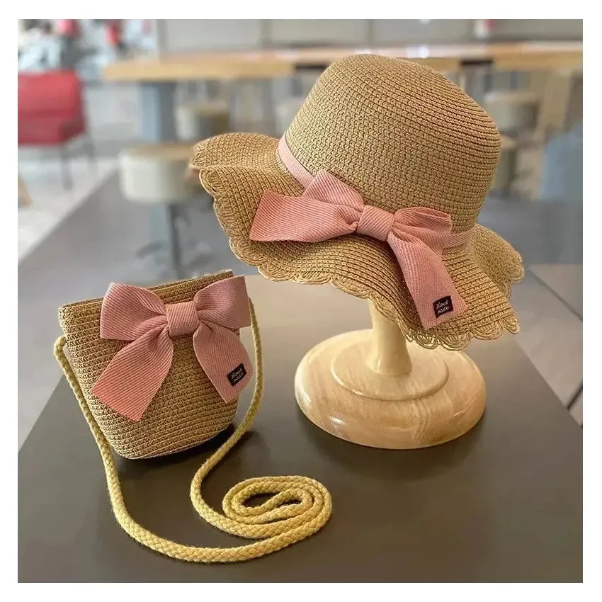 Childrens straw sun hats on sale