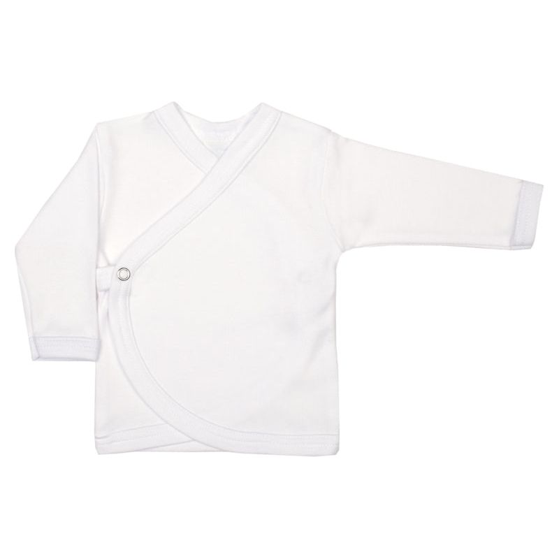 Lilly Bean Newborn Side Snap Top - White