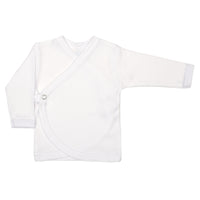 Lilly Bean Newborn Side Snap Top - White