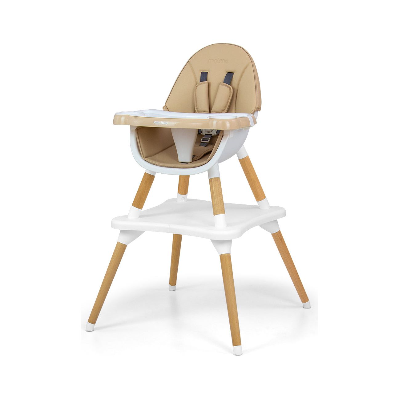 Milly Mally Malmo Feeding Highchair 2 in 1 - Beige