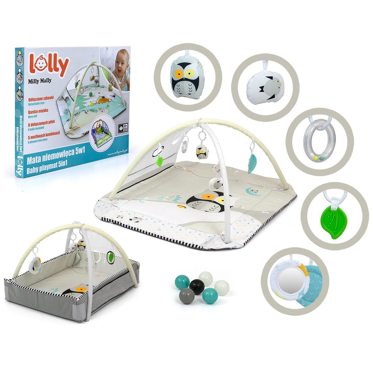 Milly Mally 5in1 speelmat - 3 ontwerpen