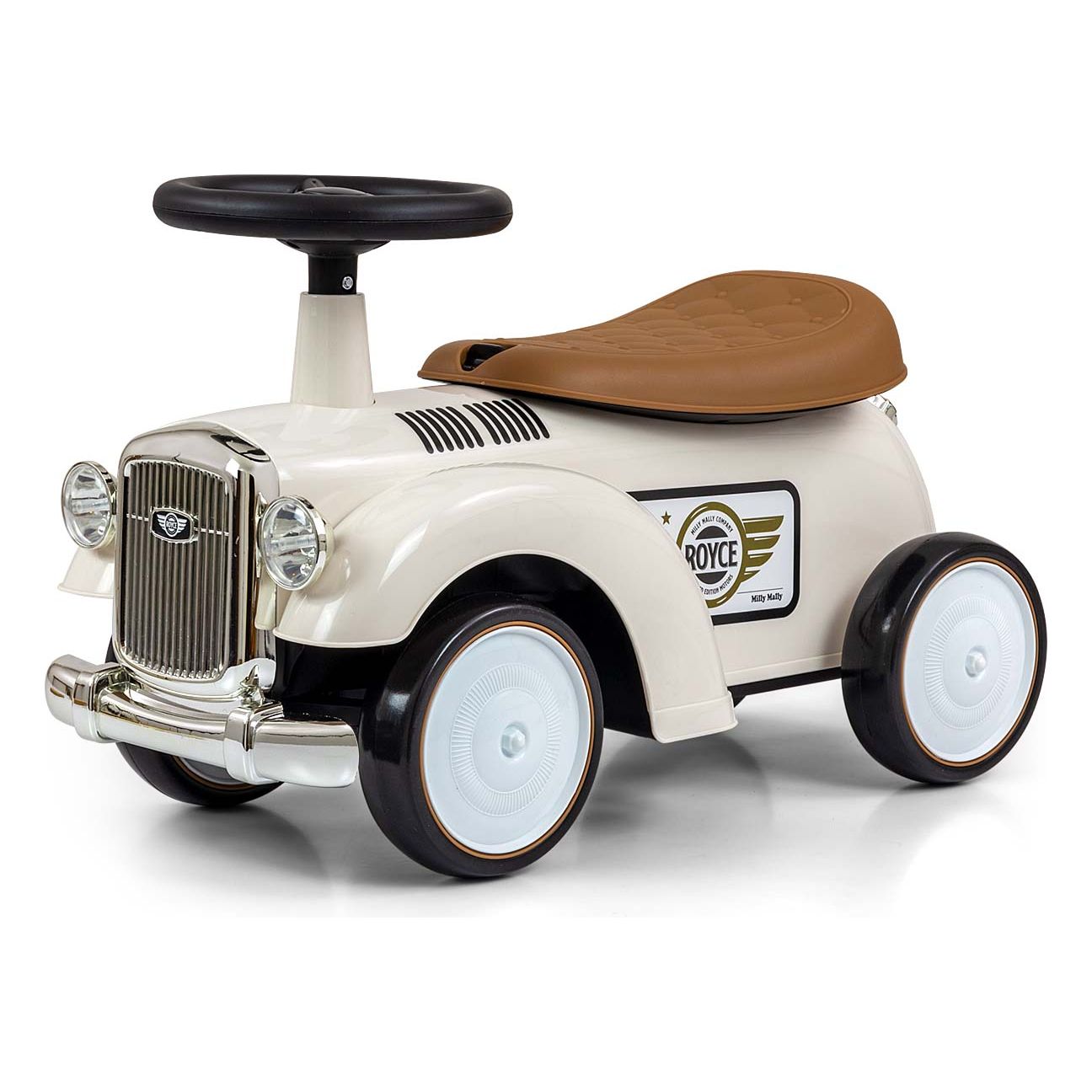 Milly Mally Vintage Royce Ride On Car - White