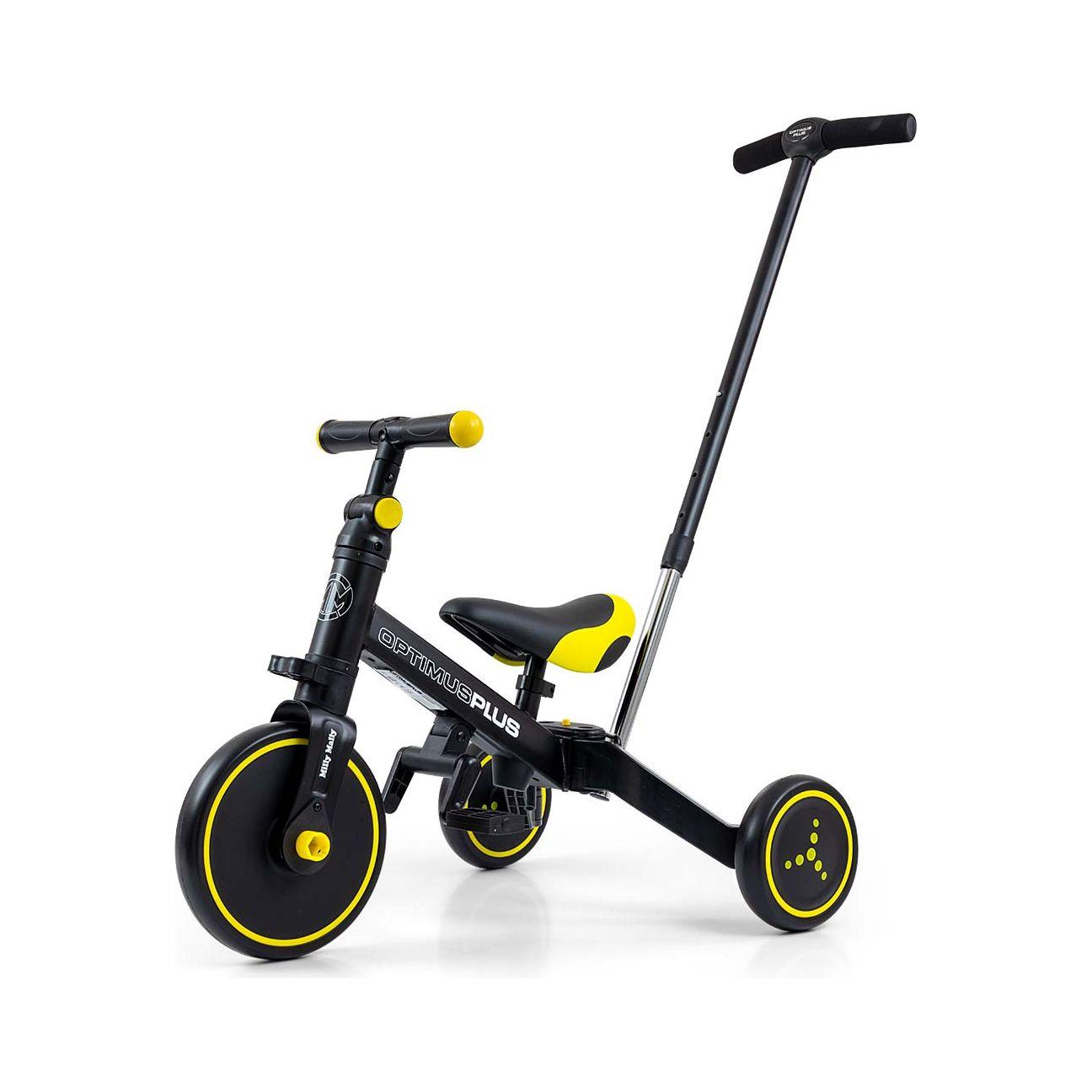 Milly Mally 4in1 Tricycle Optimus Plus With Handle - Black