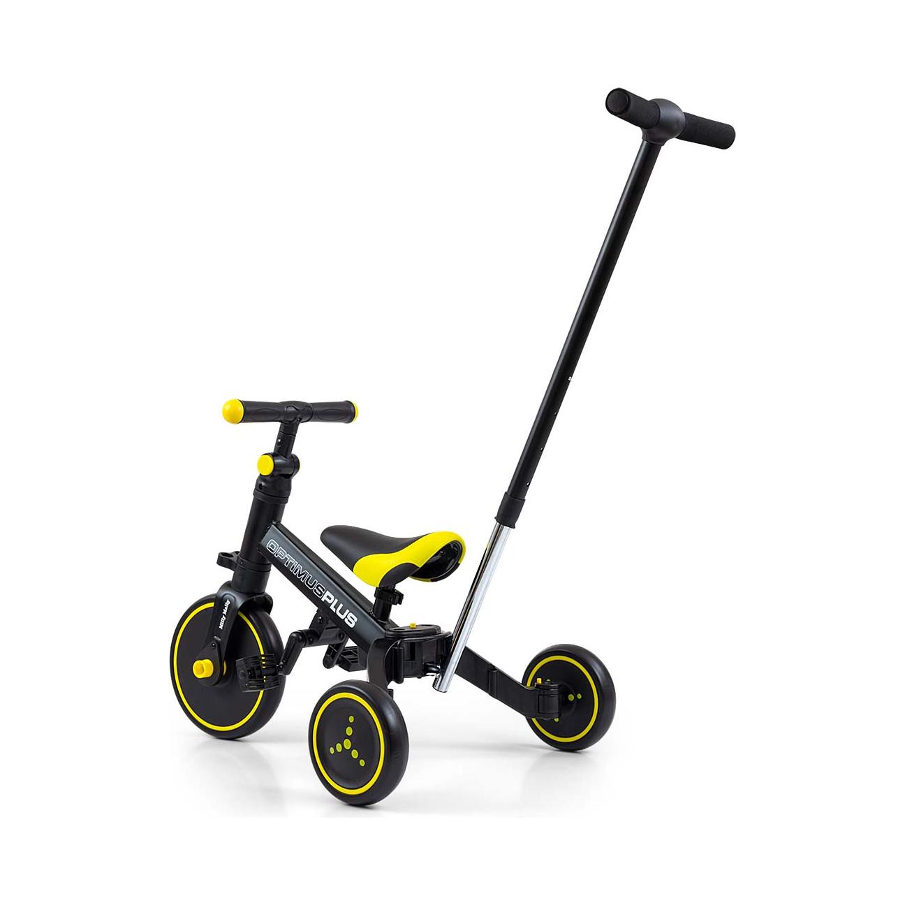 Milly Mally 4in1 Tricycle Optimus Plus With Handle - Black