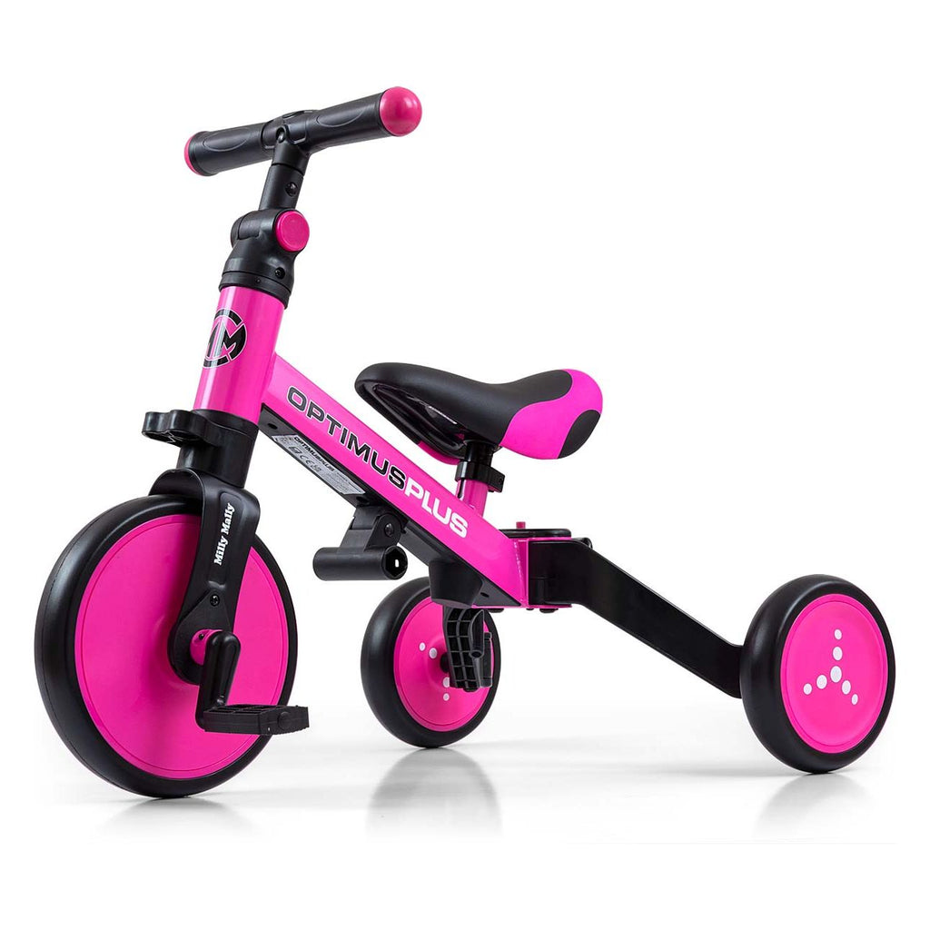 Milly Mally 4in1 Tricycle Optimus Plus With Handle - 5 Colours