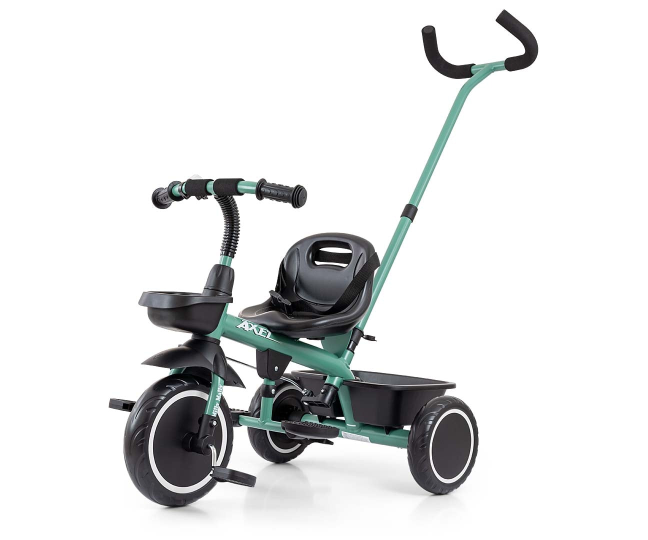 Milly Mally Tricycle Axel With Handle - Dark Green