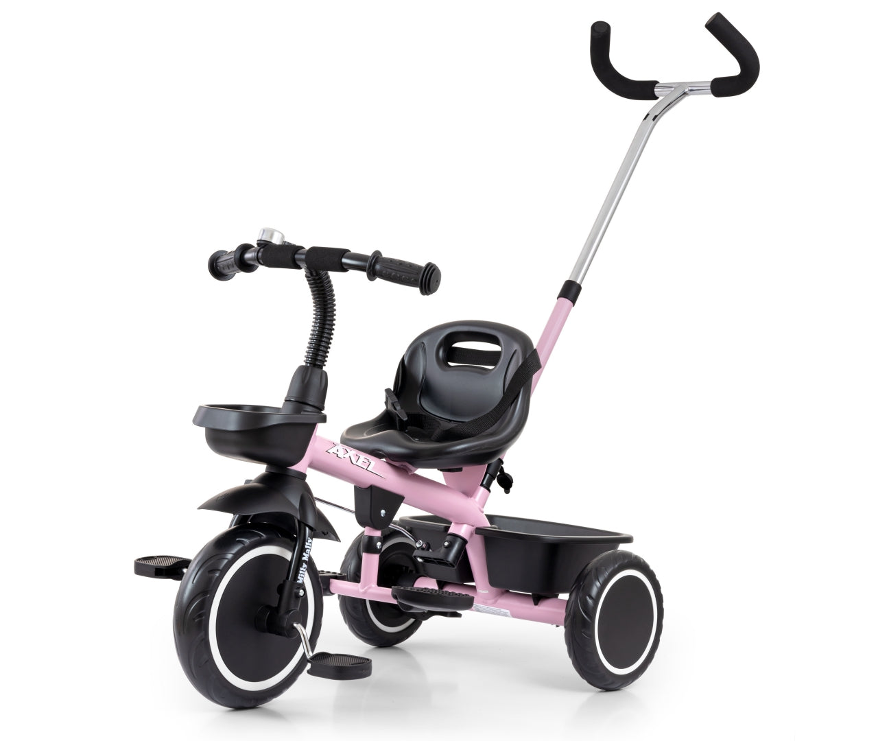 Milly Mally Tricycle Axel With Handle - Pink