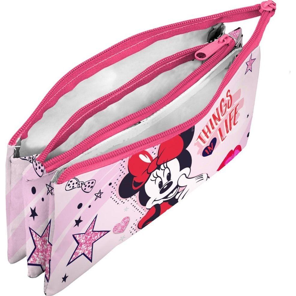 License Three-Compartment Pencil Case - Minnie Mouse