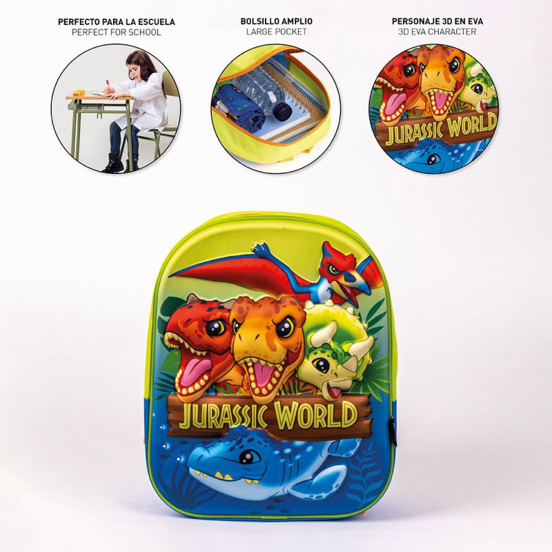 Cerda Jurassic World 3D Bright Dinosaur Backpack