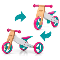 Milly Mally Jake 2in1 Wooden Balance Bike - Candy