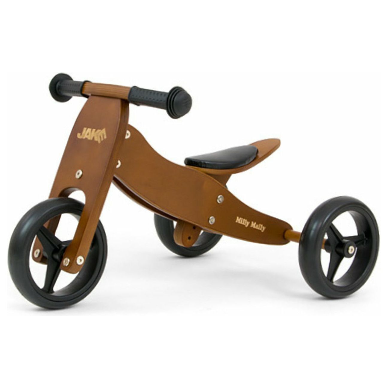 Dark Olive Green Milly Mally Jake 2in1 Wooden Balance Bike - 5 Colours