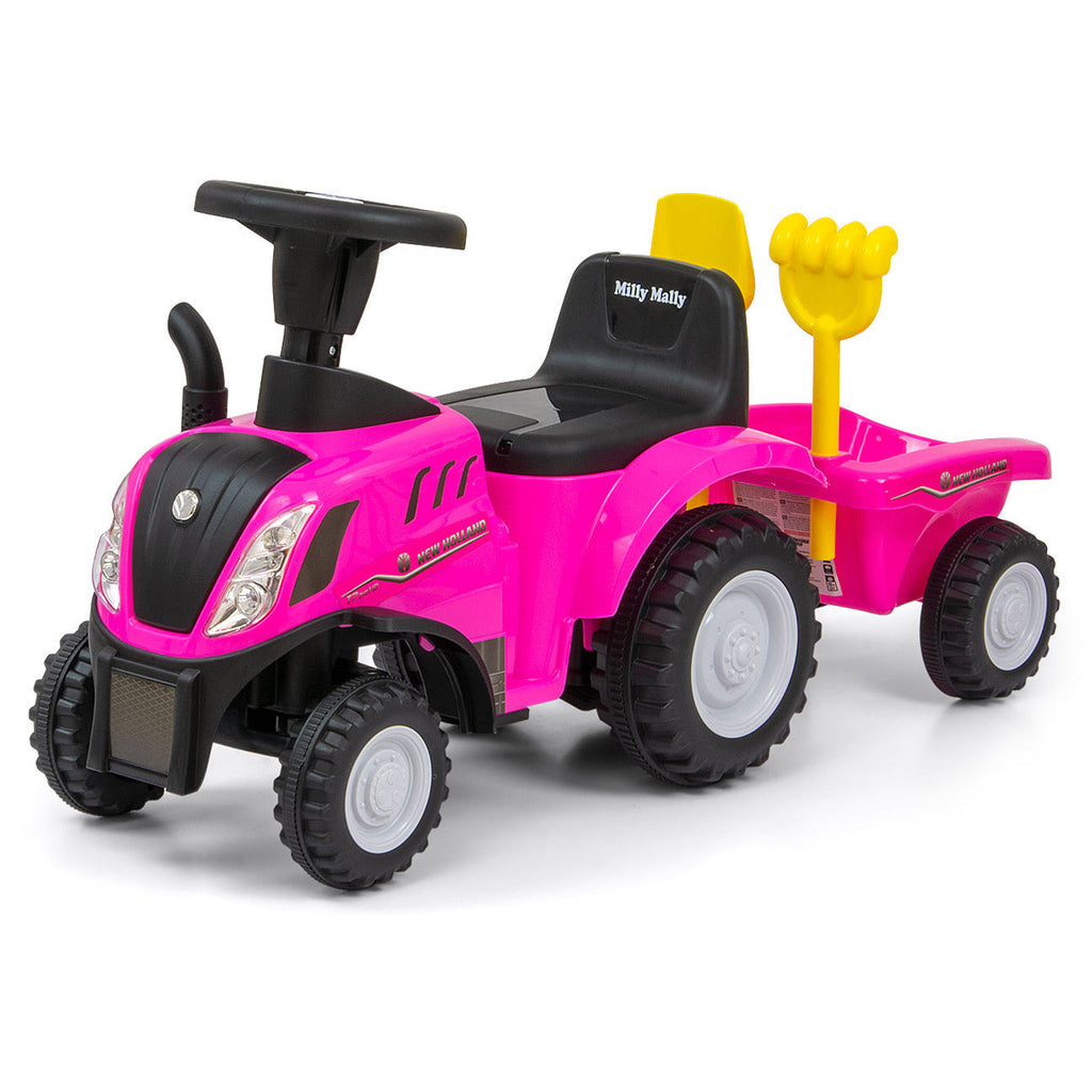 Milly Mally New Holland Tractor With A Trailer - Pink