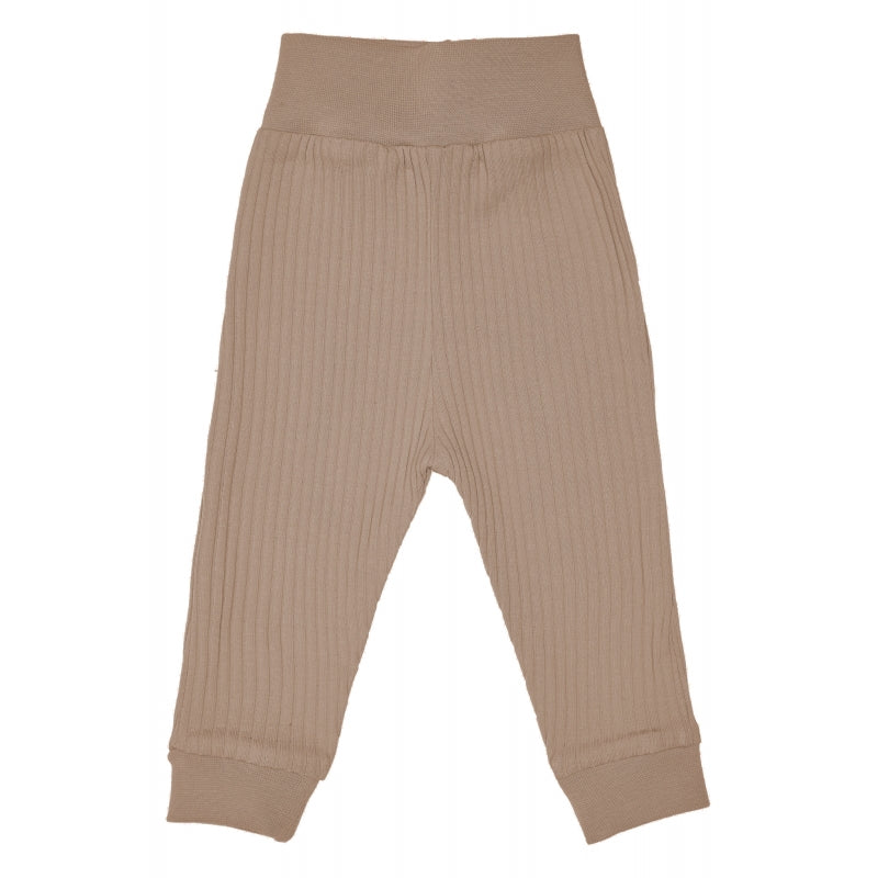 Lilly Bean Ribbed Cotton Trousers - Chocolate