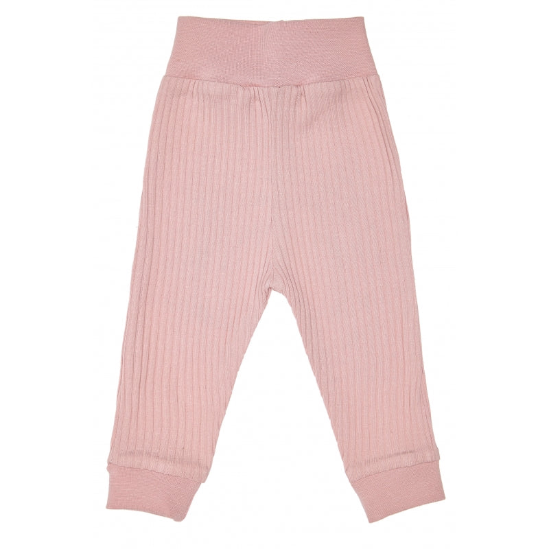 Lilly Bean Ribbed Cotton Trousers - Pink