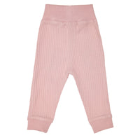 Lilly Bean Ribbed Cotton Trousers - Pink