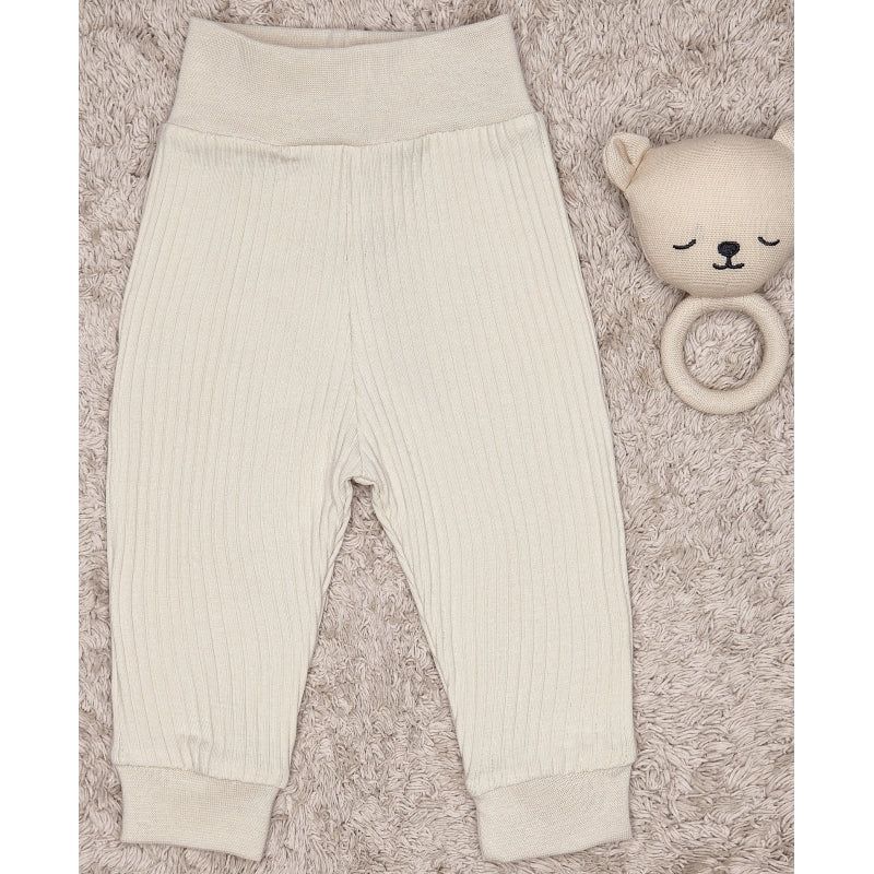 Lilly Bean Ribbed Cotton Trousers - Sand