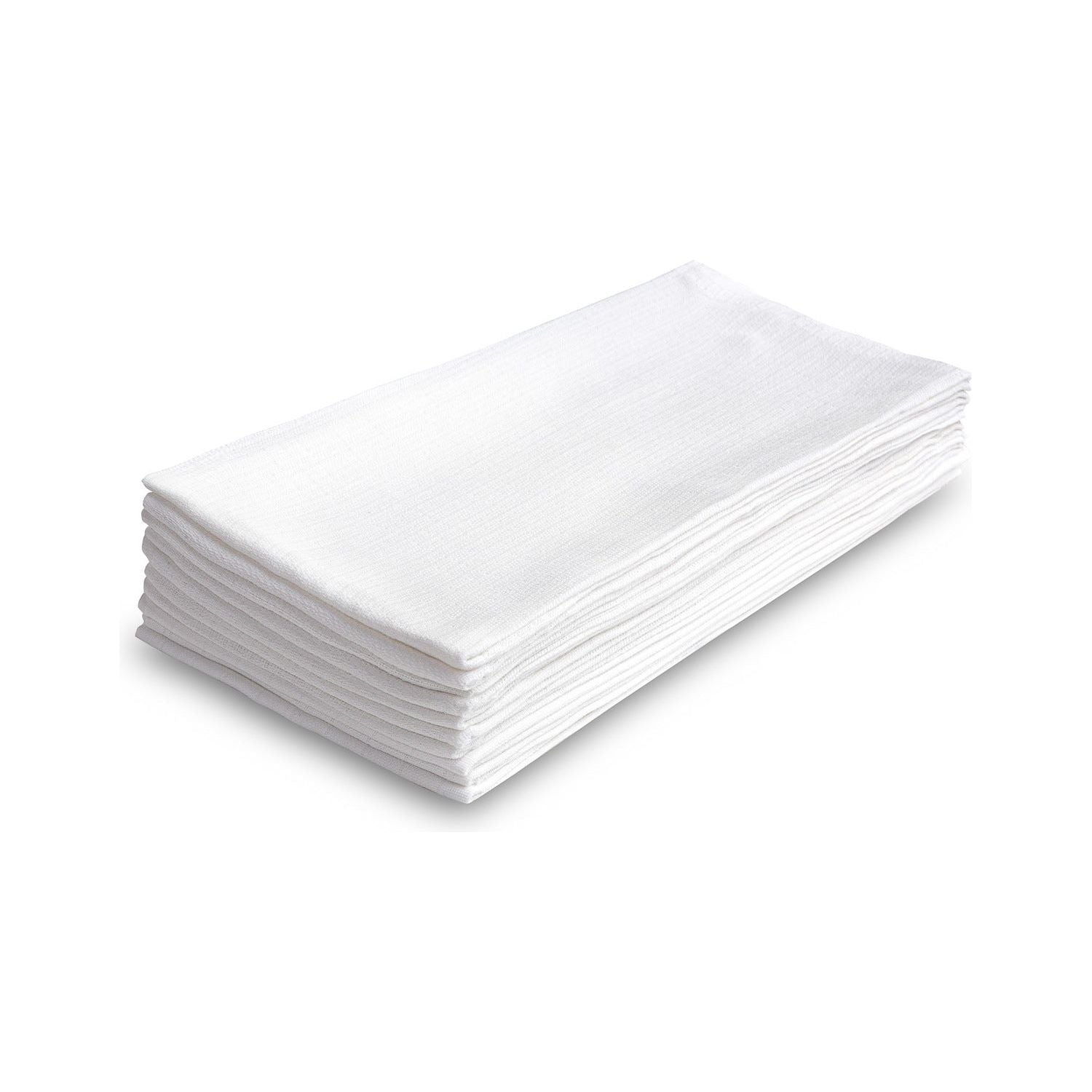 Sensillo White Pure Cotton Muslin Squares 80x80 cm 10pcs