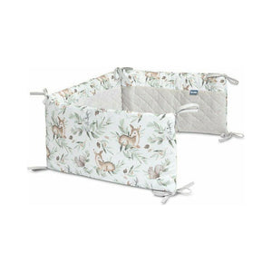 Light Gray Sensillo Velvet Cot Bumper - 6 Designs