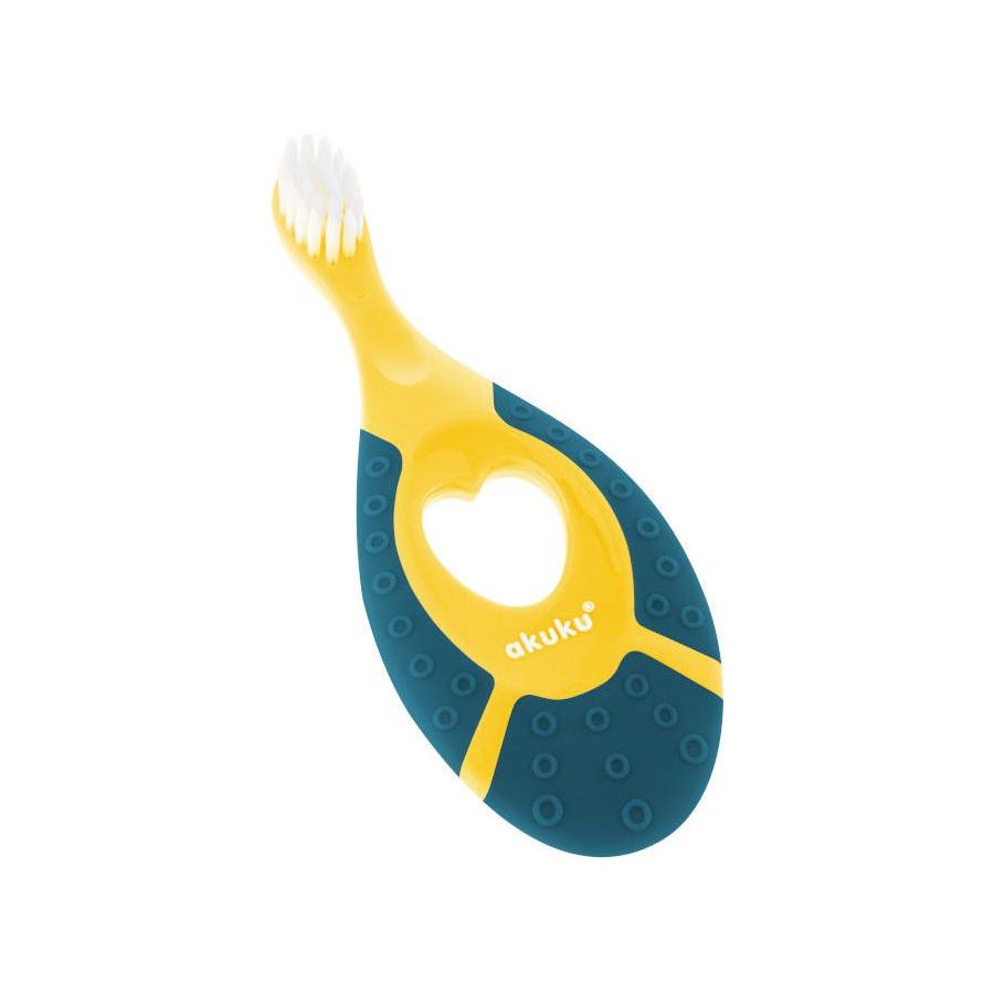 Akuku Baby Toothbrush 0-2 years - Navy-Yellow