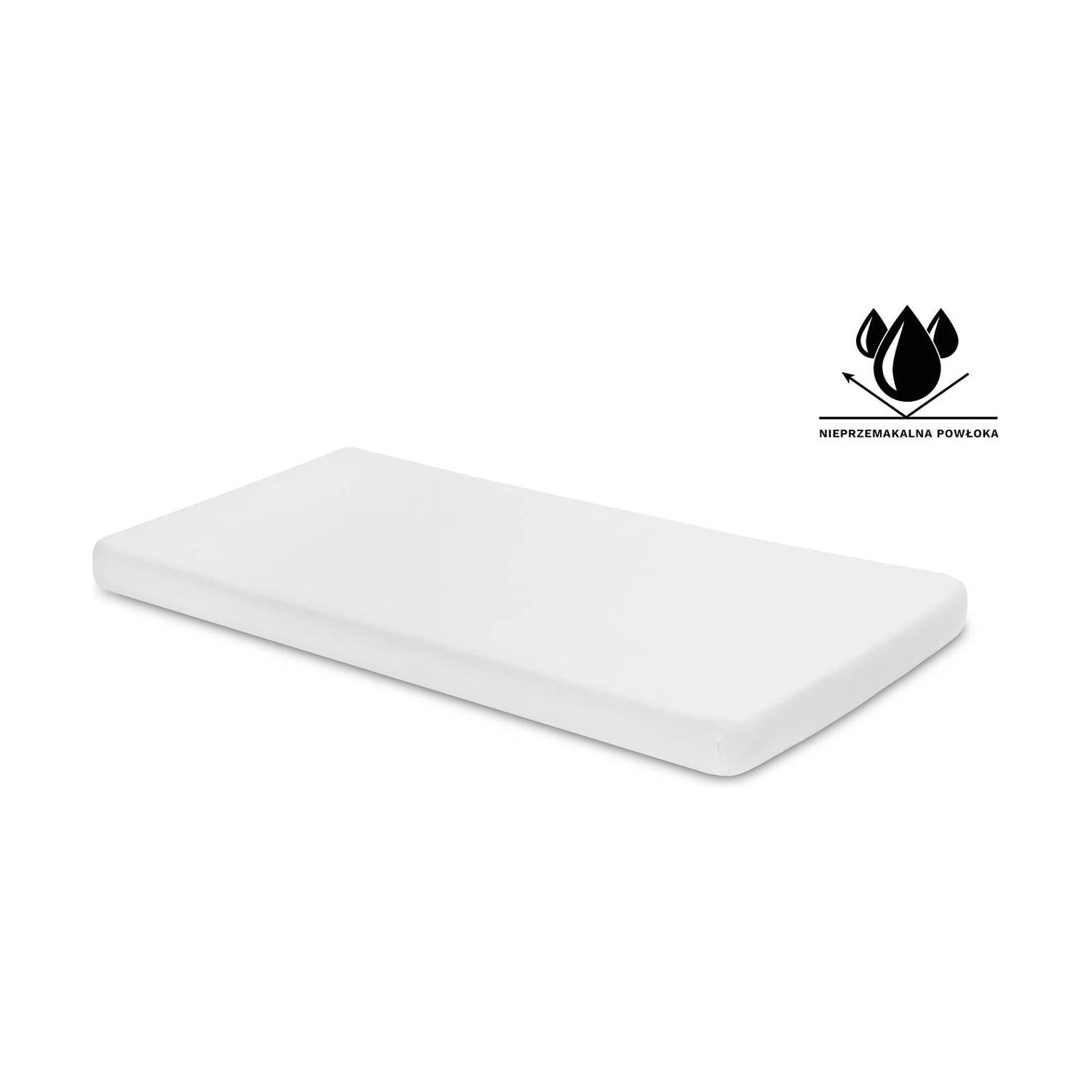 Sensillo Jersey White Waterproof Sheet 140x70cm