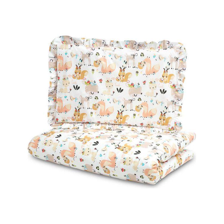 Sensillo Toddler Bedding Set 140x70 cm - Peach Picnic