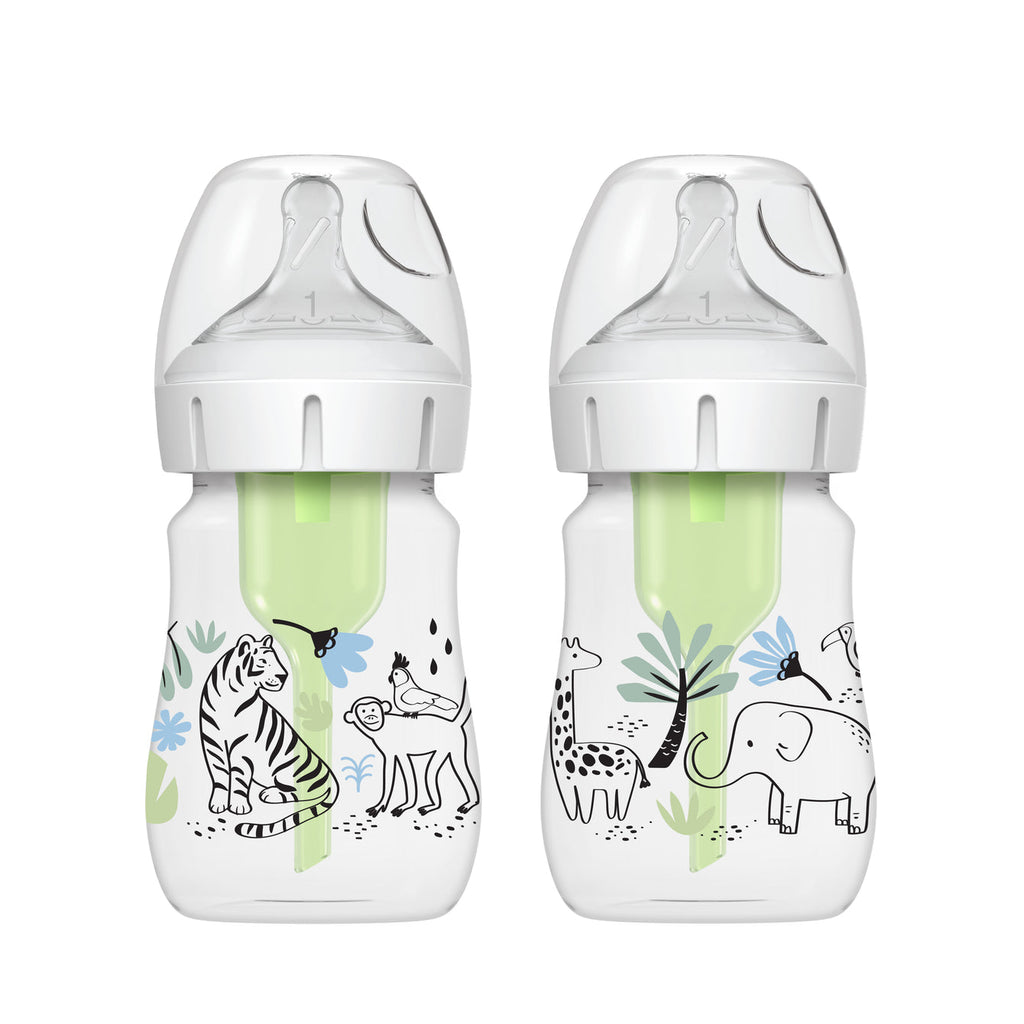 Dr. Brown's Wide-Neck Anti-Colic Bottle Options+ 150ml 2-Pack - Jungle