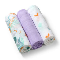 Babyono Bamboo Muslin Squares 3-Pack - 3 Colours