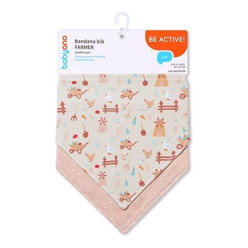 Babyono Bandana Bavoir 2-pack - 8 Modèles