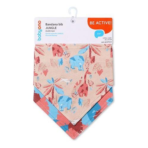 Babyono Bandana Bib 2-pack - Jungle