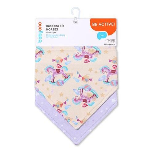 Babyono Bandana Bavoir 2-pack - 8 Modèles