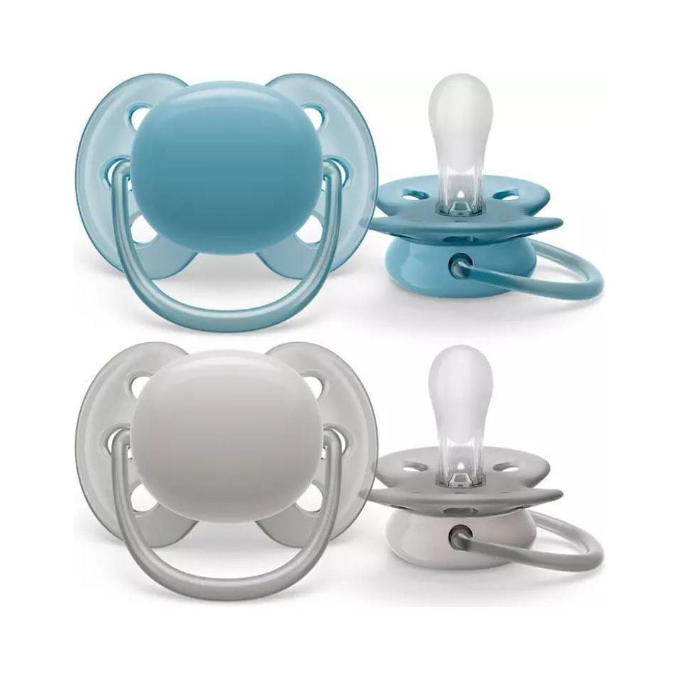 Philips Avent Ultra Soft 6-18 months 2 pcs - Blue & Grey