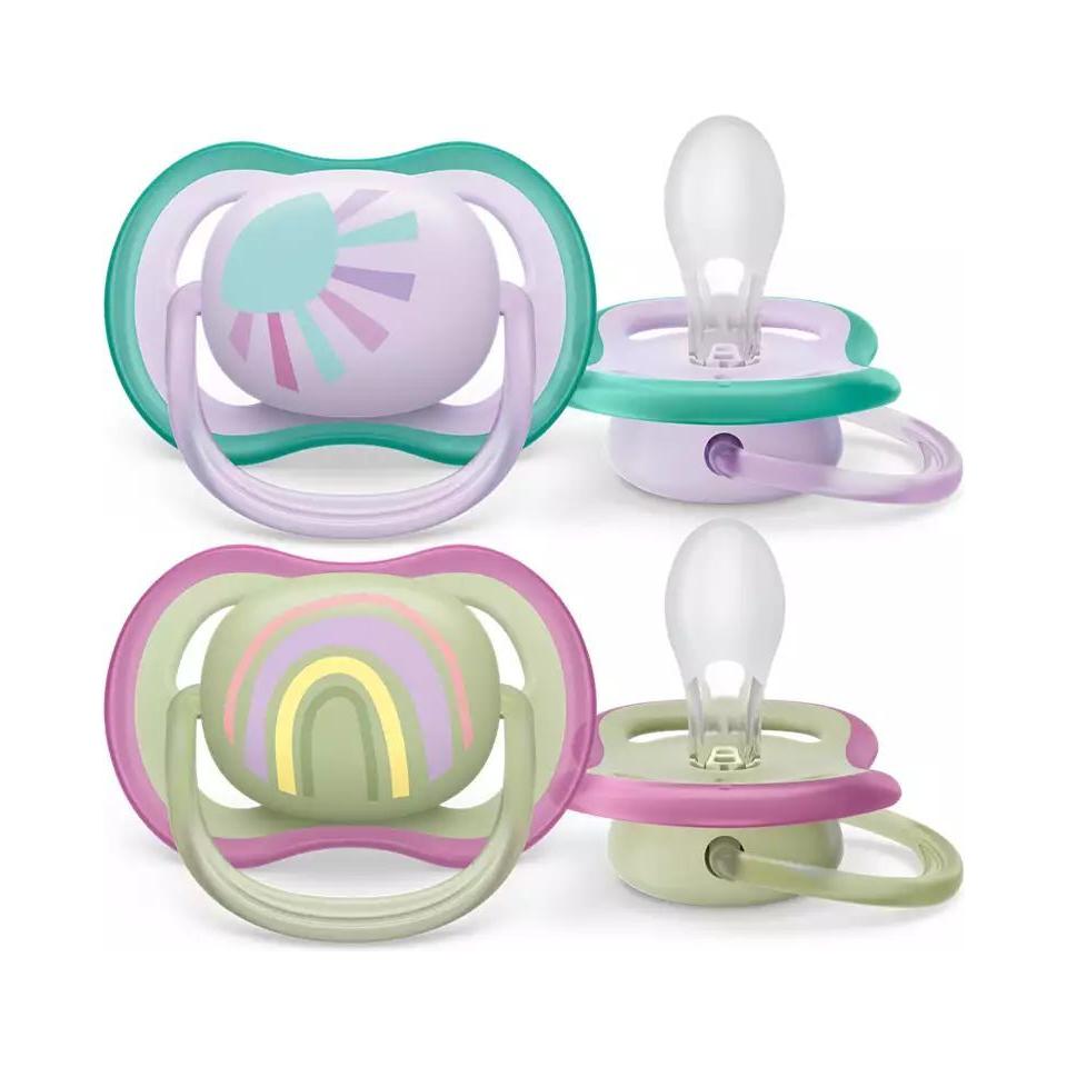 Philips Avent Sucette Ultra Air 0-6 mois 2 pcs - 8 Designs