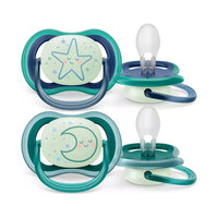 Philips Avent Soother  Air Night 6-18 Months 2 Pcs - 2 Designs