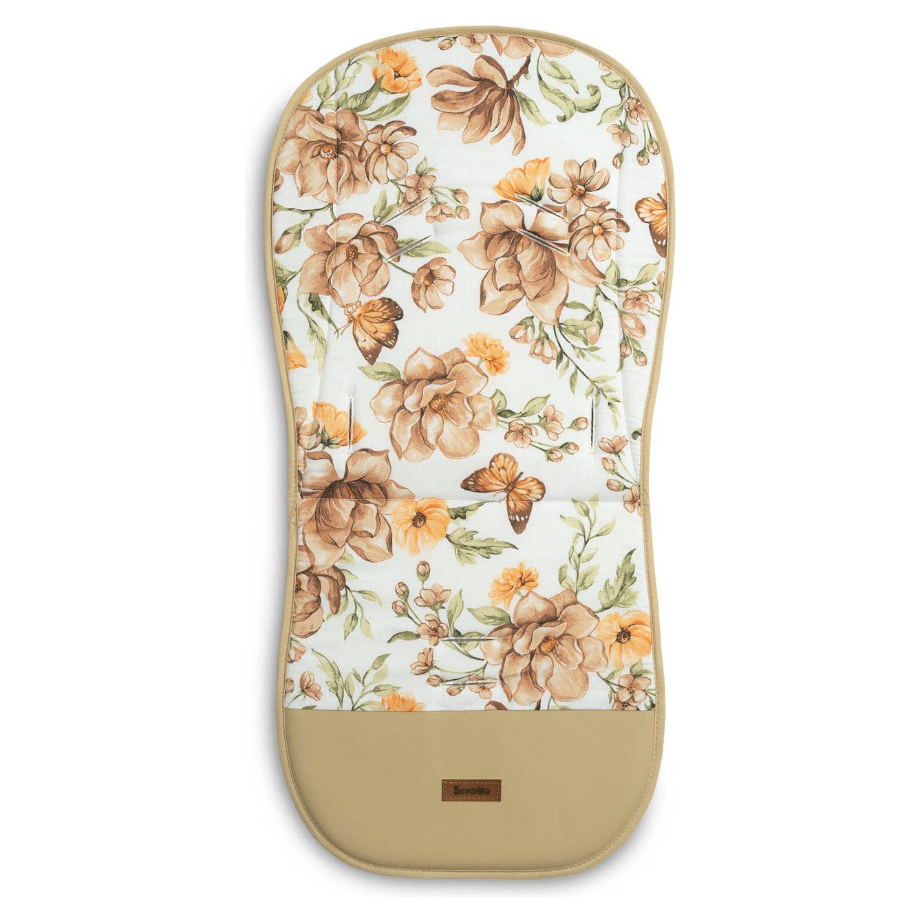 Sensillo Velvet Kinderwagen Liner - Crème Bloemen