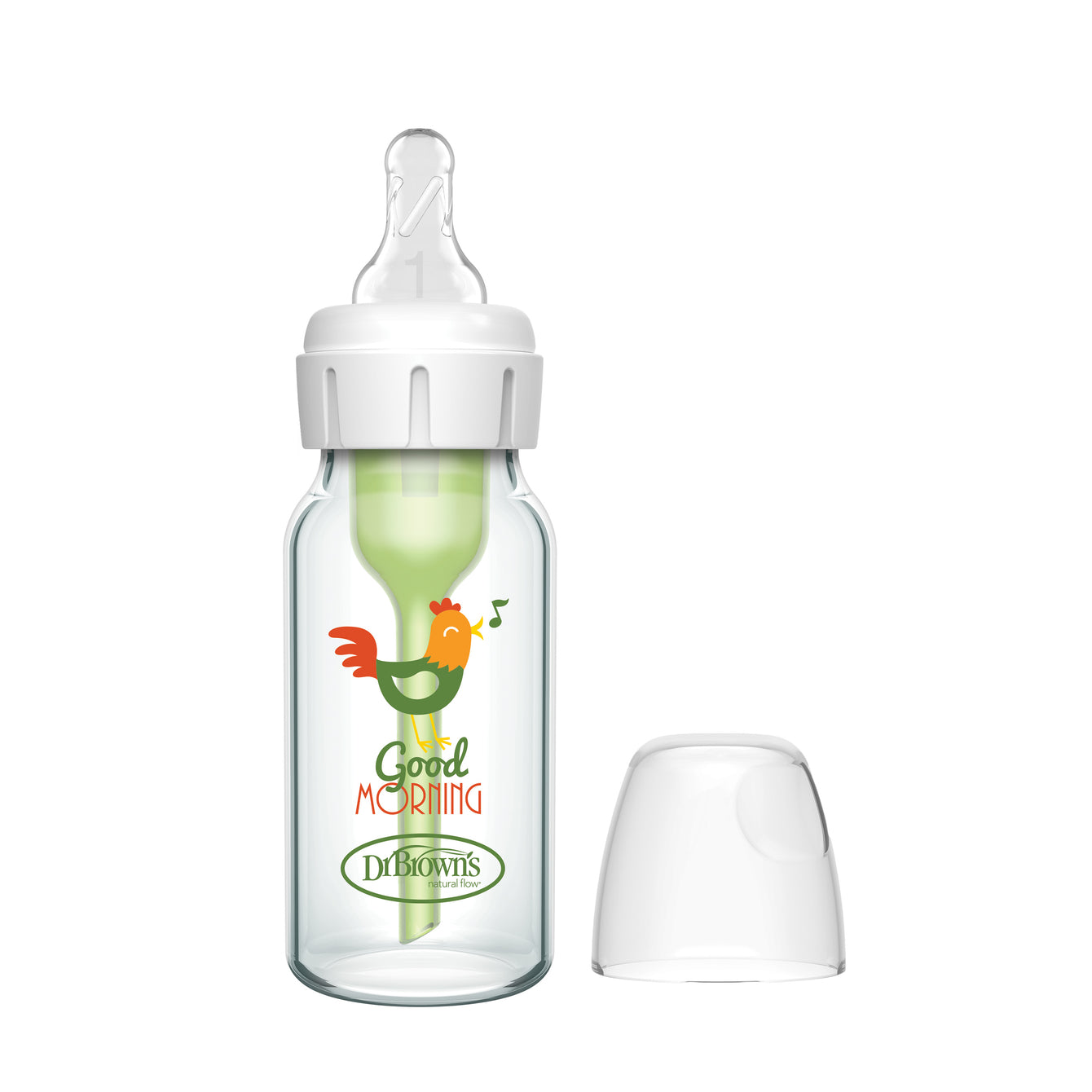 Dr. Brown.s 120 ml Glass Narrow-Neck Anti-colic Options+ Bottle 0m+ With Design