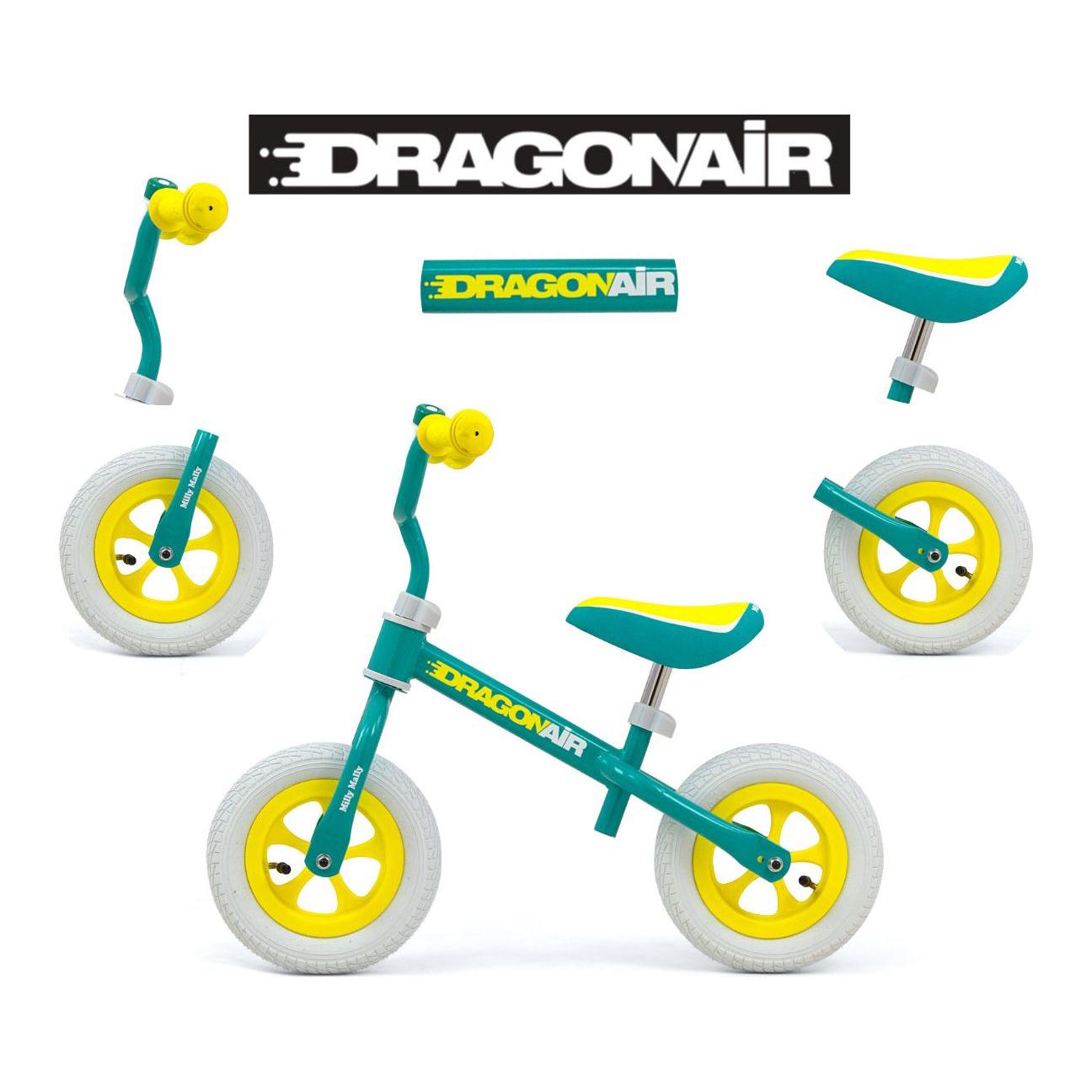 Milly Mally Balance Bike Dragon Air - Mint