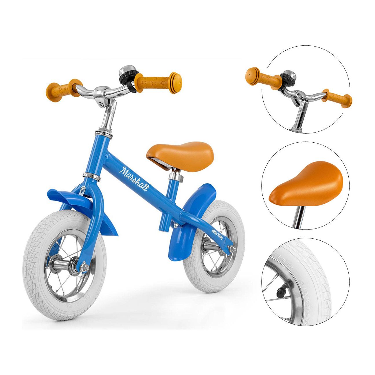 Milly Mally Marshall Air Balance Bike - Blue