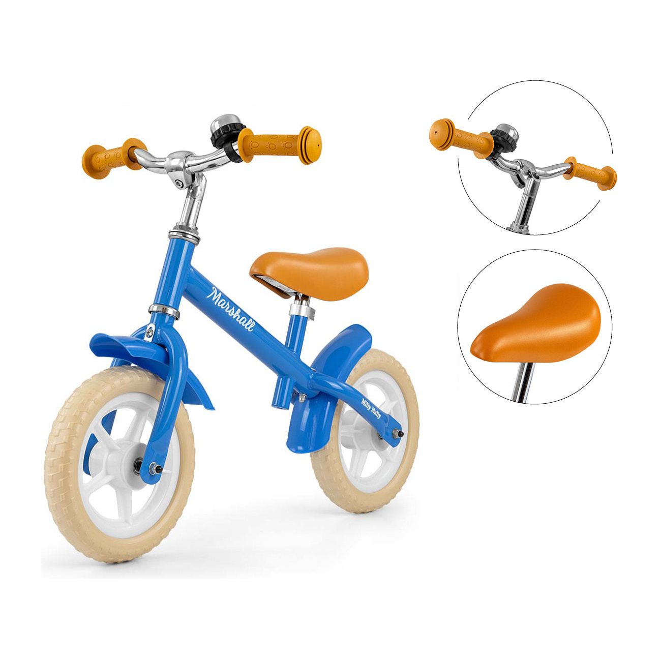 Milly Mally Balance Bike Marshall (Foam Wheels) - Blue