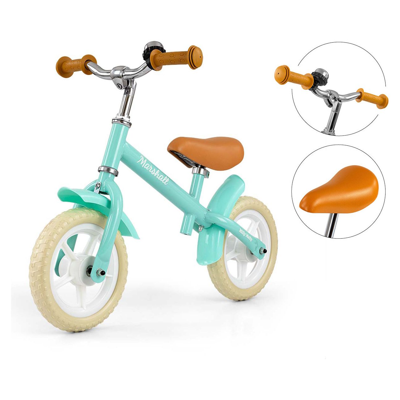 Milly Mally Balance Bike Marshall (Foam Wheels) - Mint