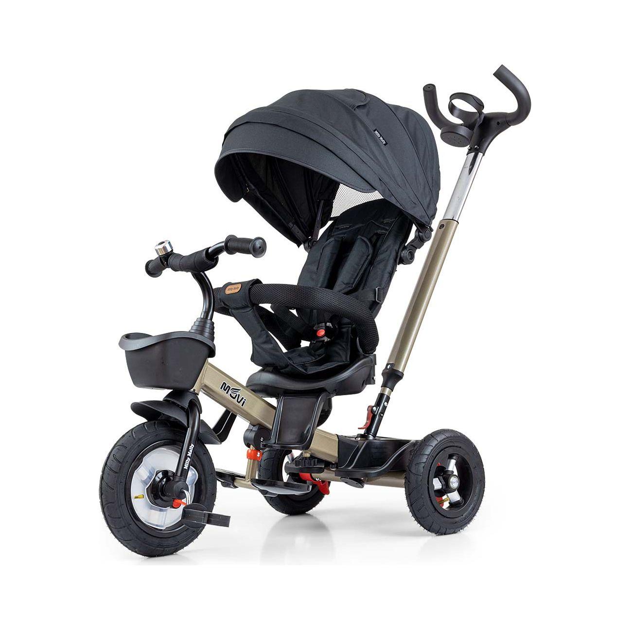 Milly Mally 5in1 Tricycle Movi - Black-Gold