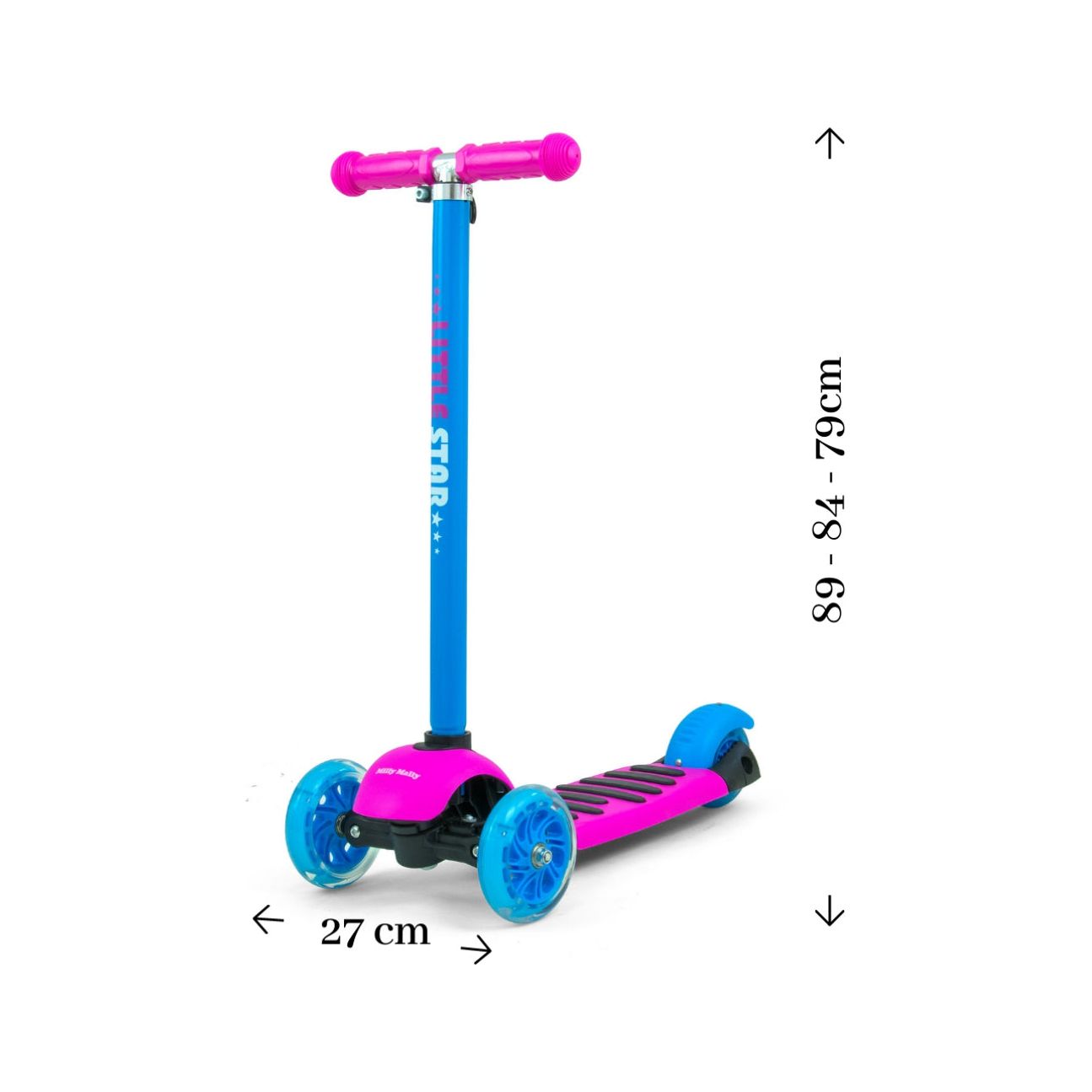 Milly Mally 3in1 Scooter - Little Star - Pink Blue