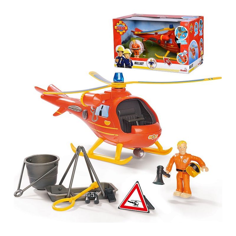 Simba Fireman Sam Helicopter Wallaby with Figure Tom