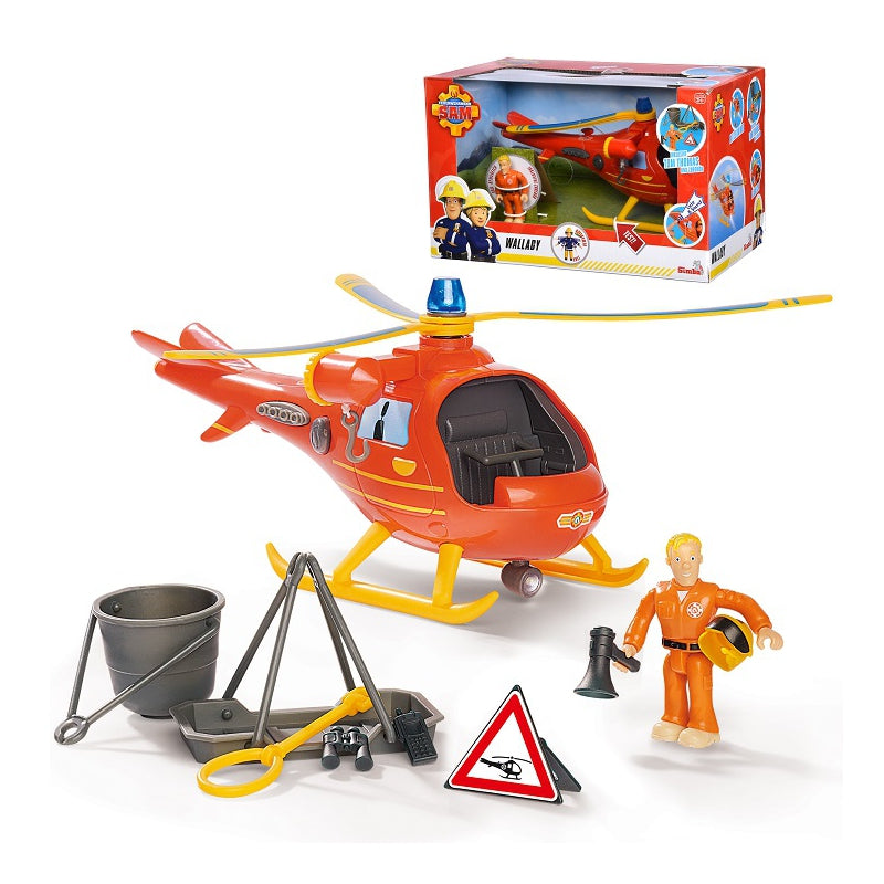 Simba Fireman Sam Hélicoptère Wallaby avec figurine Tom