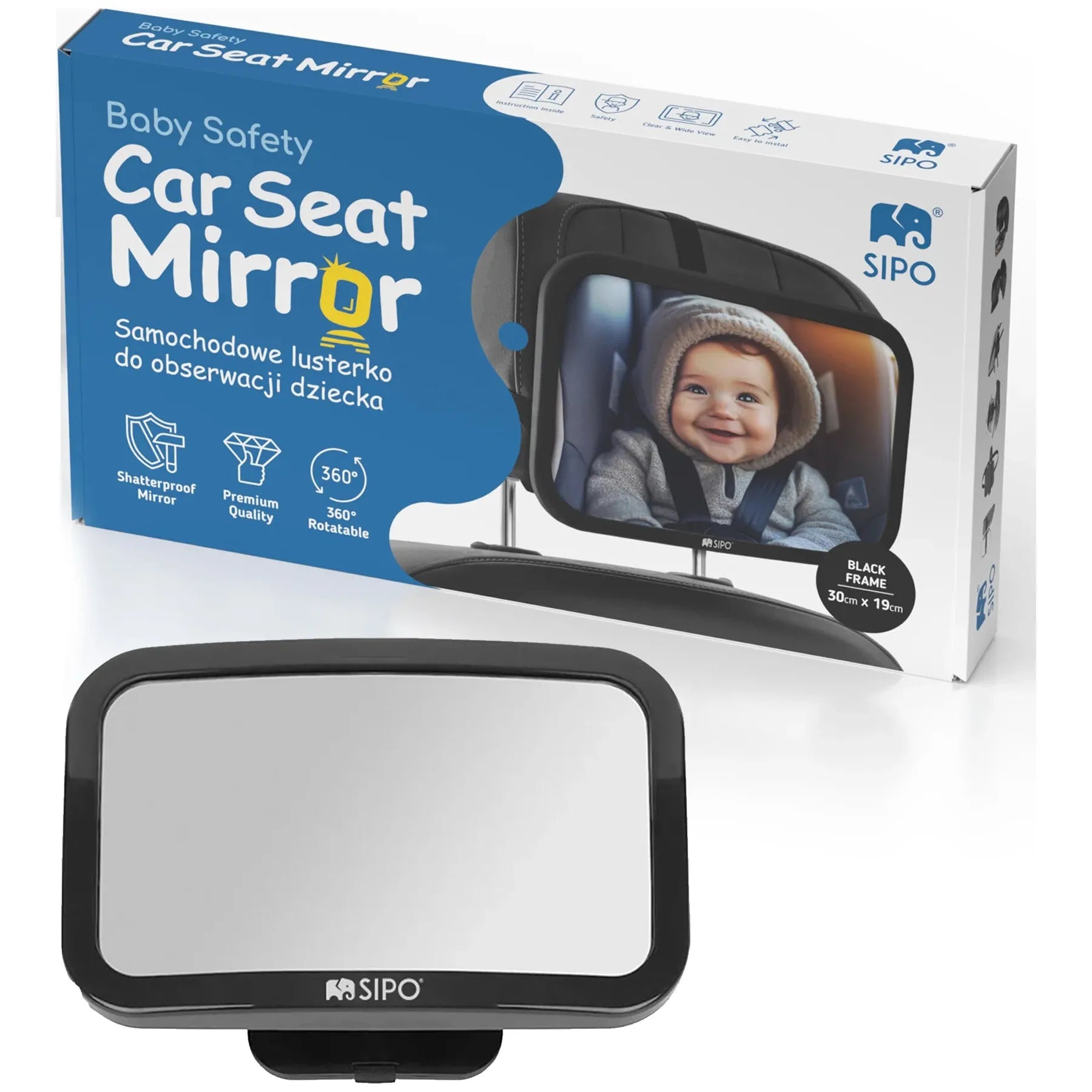 Sipo Safety Rear Seat Car Mirror