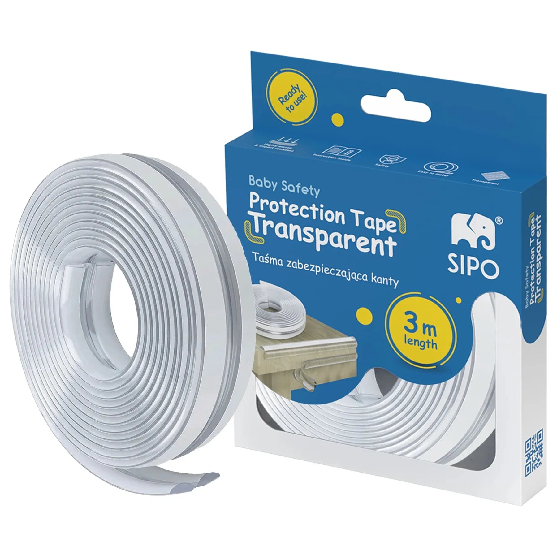 SIPO Safety Protective Tape Transparent - 3 m