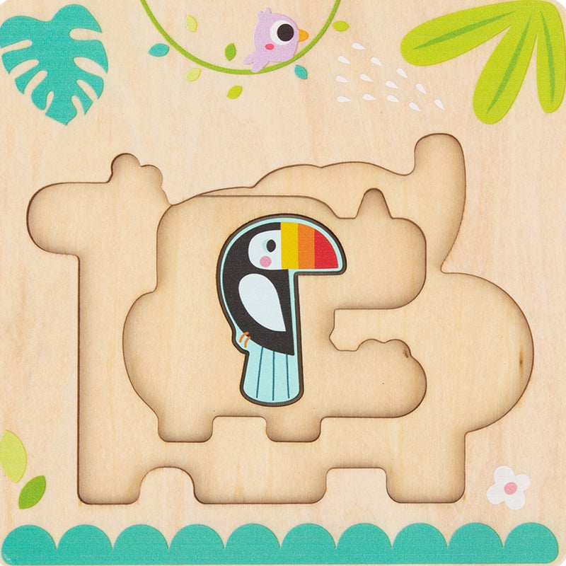 Tooky Toy houten meerlaagse puzzel