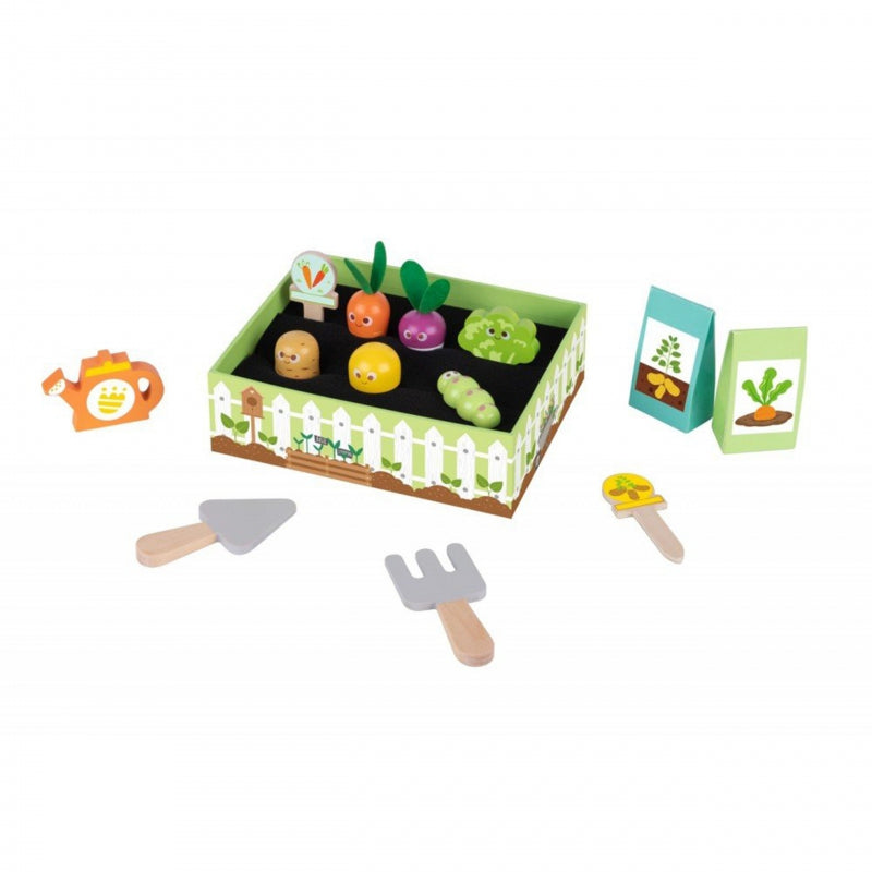 Tooky Toy Montessori Wooden Vegetable Garden