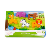 Tooky Toy Chunky Wooden Matching Puzzle - Wild Animals