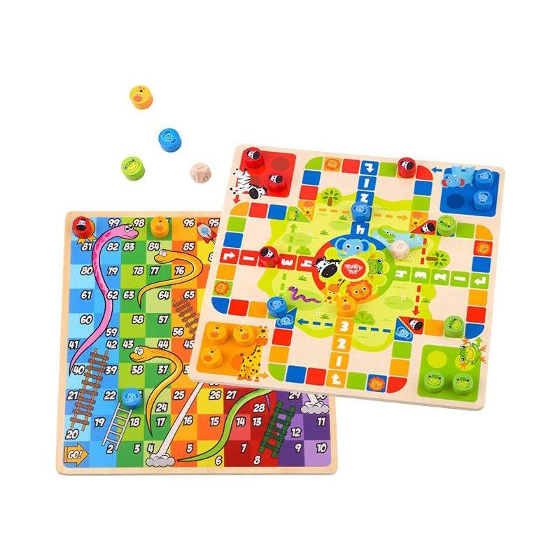 Tooky Toy 2 in 1 Houten Spel Ludo